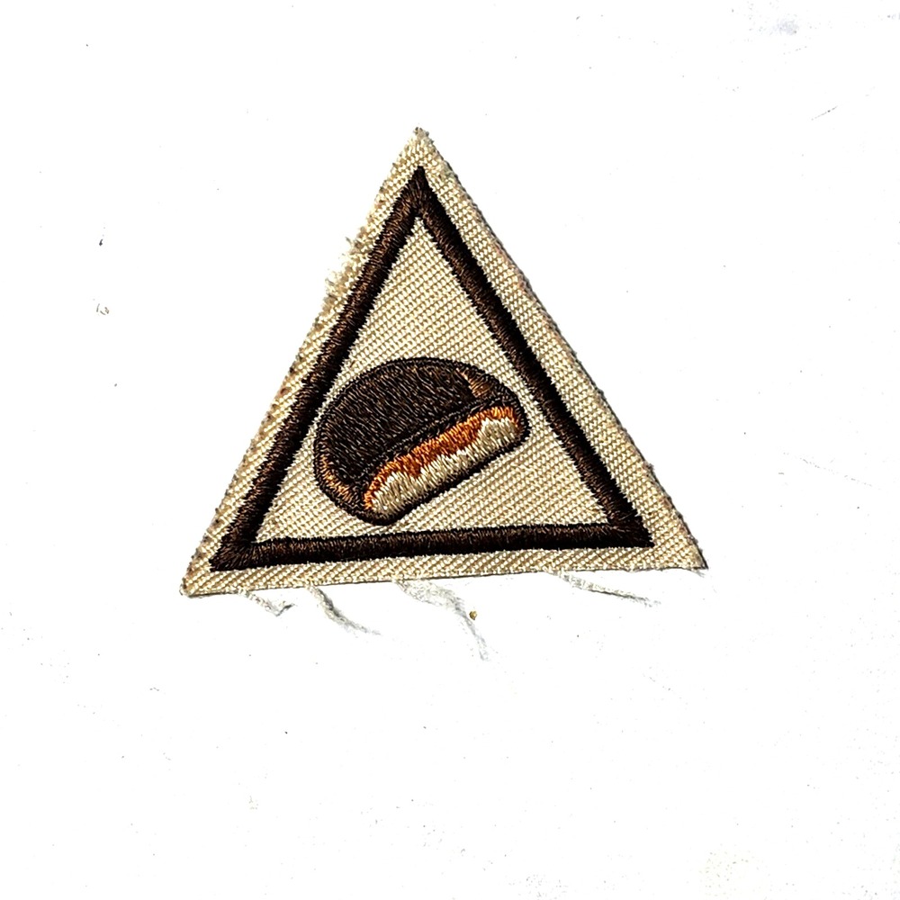 Girl Scouts Brownie Try-It Cookie Patch Triangle Shape Embroidered 2 inch